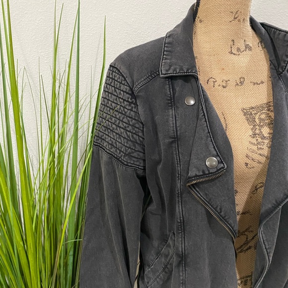 bp moto biker inspired jacket/ blazer in gray - Picture 2 of 8